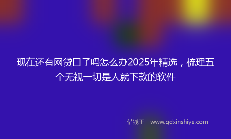 现在还有网贷口子吗怎么办2025年精选,梳理五个无视一切是人就下款的软件