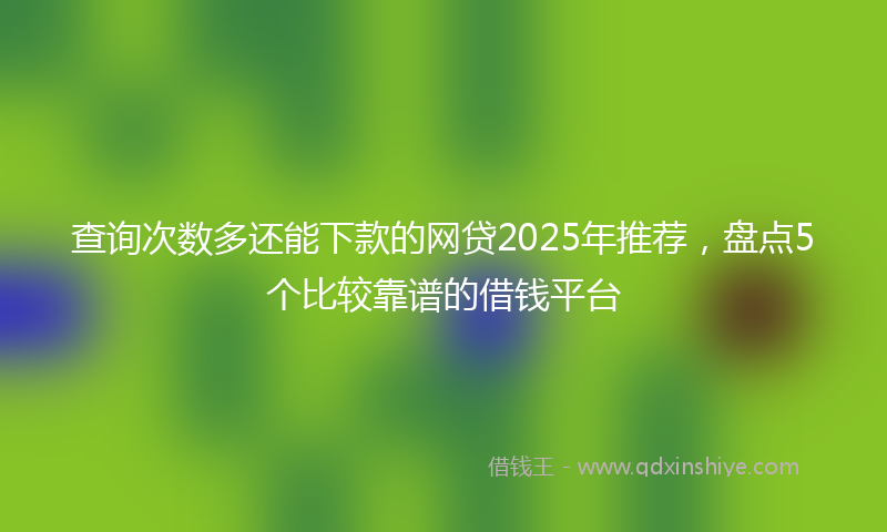 查询次数多还能下款的网贷2025年推荐，盘点5个比较靠谱的借钱平台