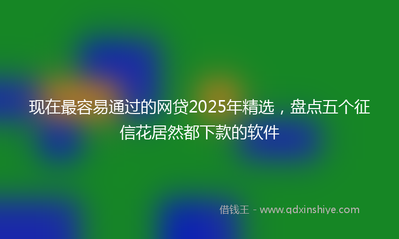 现在最容易通过的网贷2025年精选，盘点五个征信花居然都下款的软件