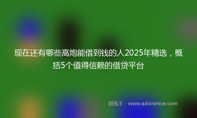 现在还有哪些高炮能借到钱的人2025年精选，概括5个值得信赖的借贷平台
