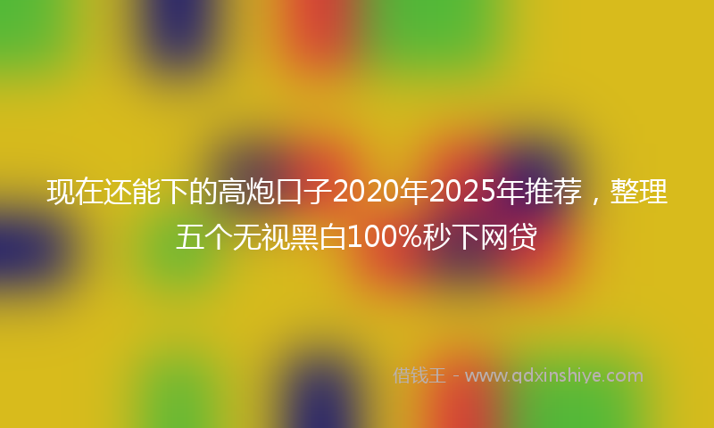 现在还能下的高炮口子2020年2025年推荐，整理五个无视黑白100%秒下网贷