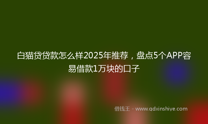 白猫贷贷款怎么样2025年推荐，盘点5个APP容易借款1万块的口子