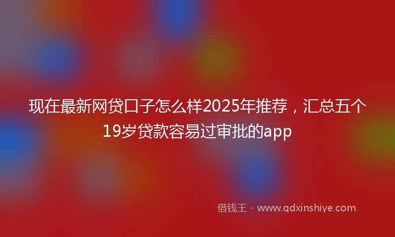 现在最新网贷口子怎么样2025年推荐，汇总五个19岁贷款容易过审批的app
