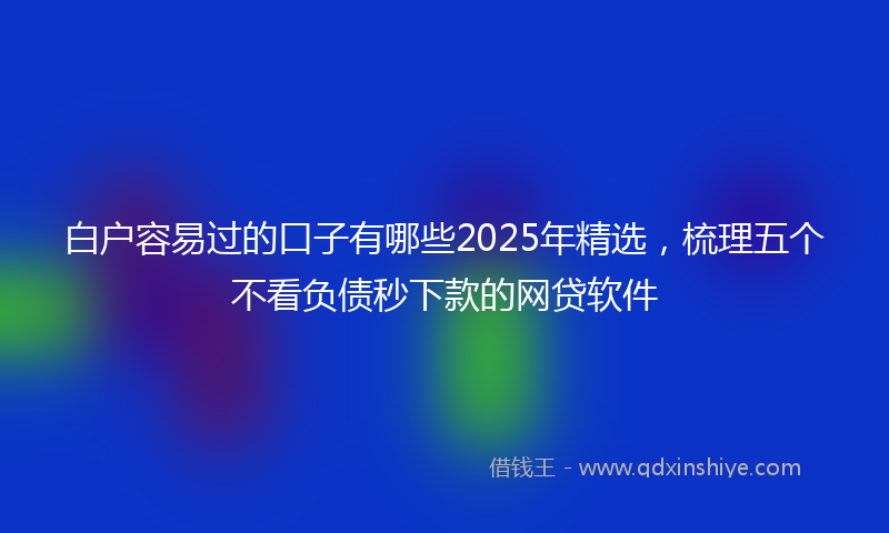 白户容易过的口子有哪些2025年精选,梳理五个不看负债秒下款的网贷软件