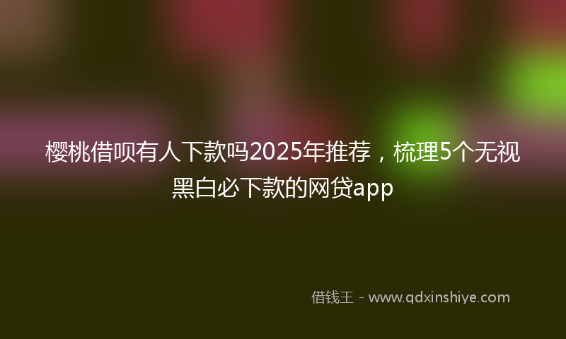 樱桃借呗有人下款吗2025年推荐，梳理5个无视黑白必下款的网贷app