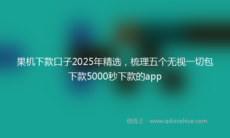 果机下款口子2025年精选，梳理五个无视一切包下款5000秒下款的app