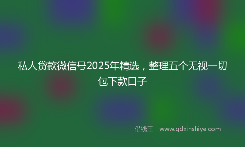 私人贷款微信号2025年精选，整理五个无视一切包下款口子