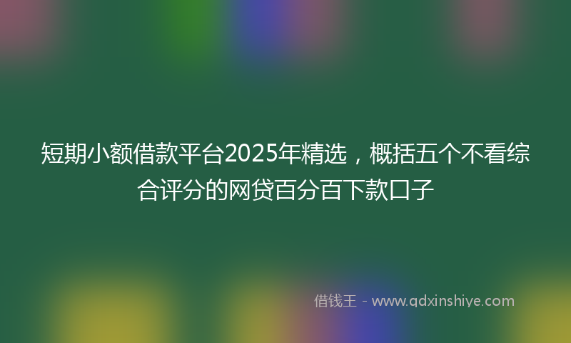 短期小额借款平台2025年精选,概括五个不看综合评分的网贷百分百下款口子