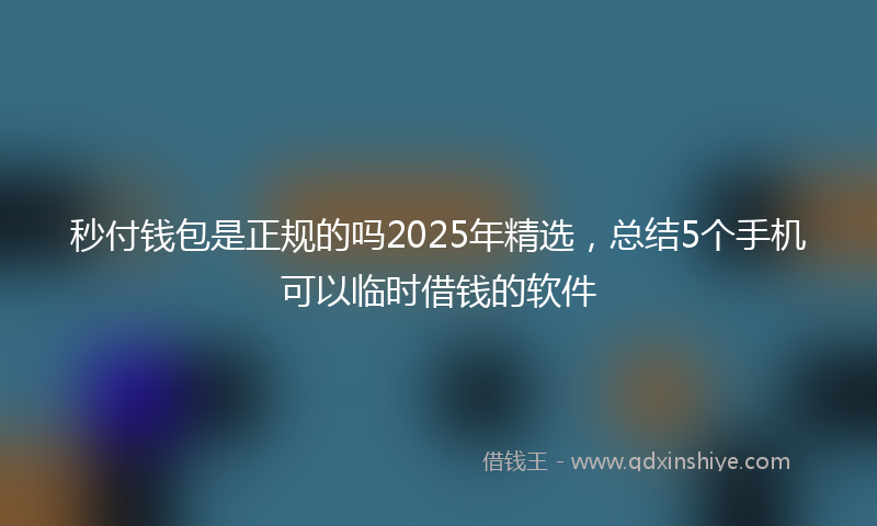 秒付钱包是正规的吗2025年精选，总结5个手机可以临时借钱的软件