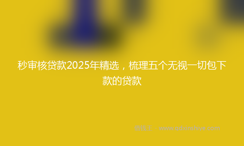 秒审核贷款2025年精选，梳理五个无视一切包下款的贷款