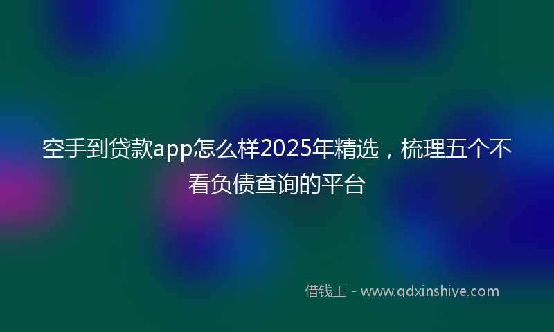 空手到贷款app怎么样2025年精选，梳理五个不看负债查询的平台