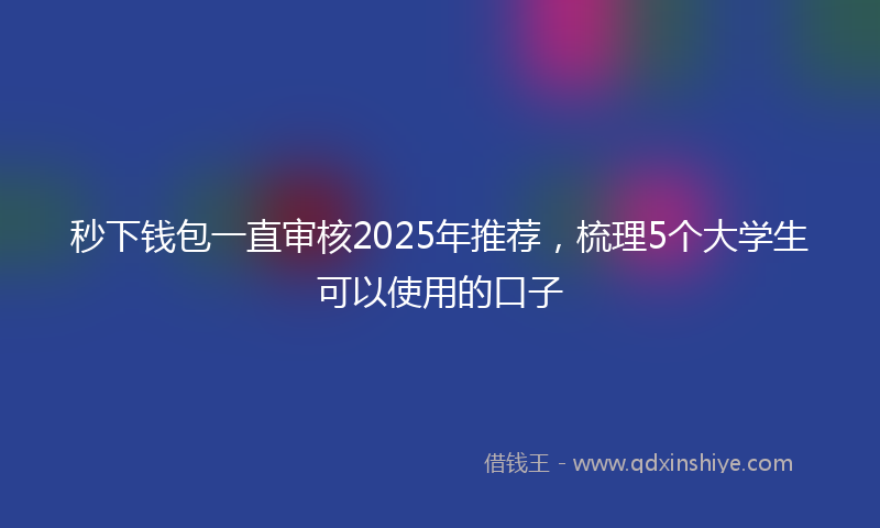 秒下钱包一直审核2025年推荐，梳理5个大学生可以使用的口子