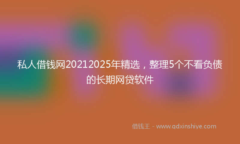 私人借钱网20212025年精选，整理5个不看负债的长期网贷软件