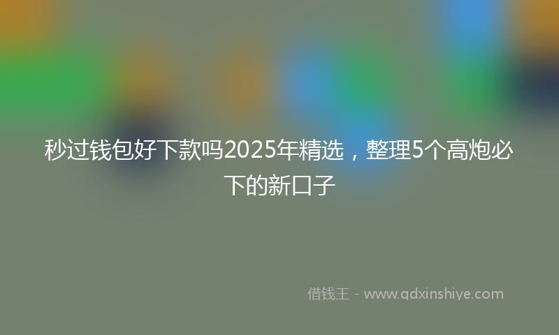 秒过钱包好下款吗2025年精选，整理5个高炮必下的新口子