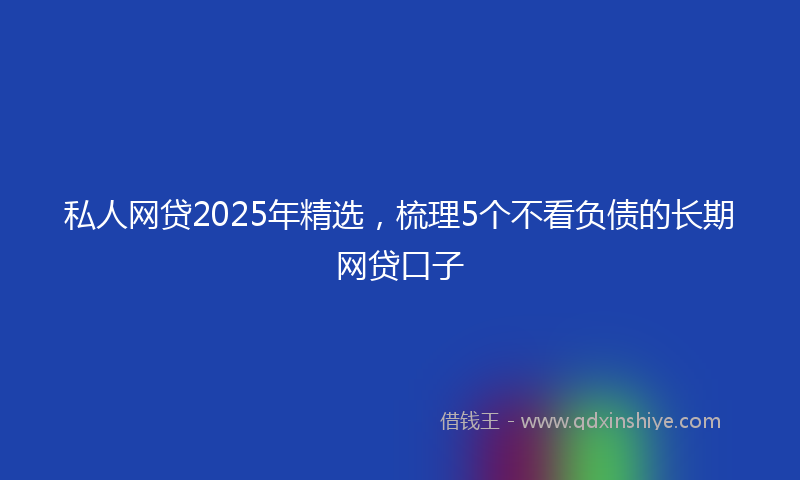 私人网贷2025年精选，梳理5个不看负债的长期网贷口子