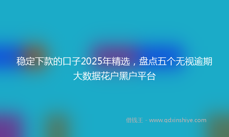 稳定下款的口子2025年精选，盘点五个无视逾期大数据花户黑户平台