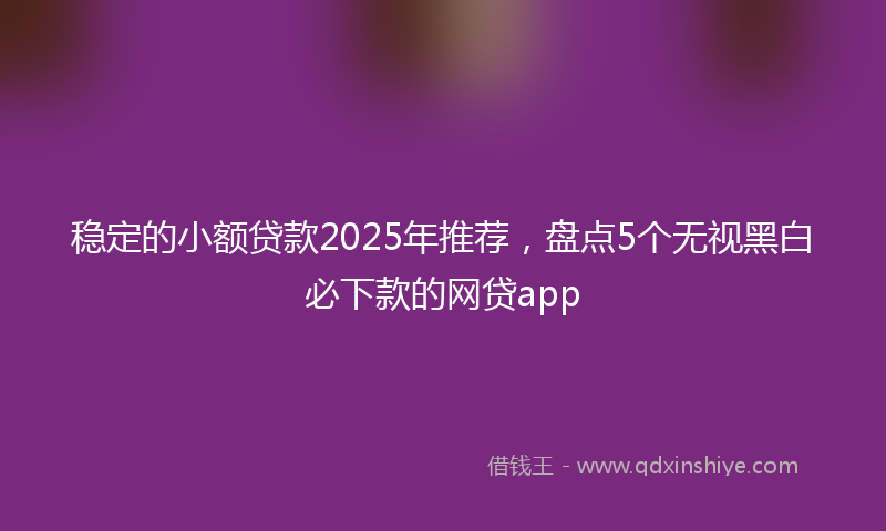 稳定的小额贷款2025年推荐，盘点5个无视黑白必下款的网贷app