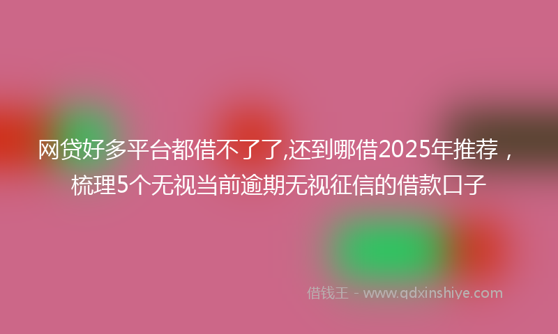 网贷好多平台都借不了了,还到哪借2025年推荐，梳理5个无视当前逾期无视征信的借款口子