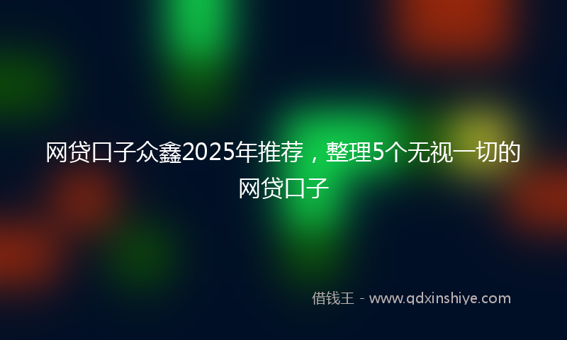 网贷口子众鑫2025年推荐，整理5个无视一切的网贷口子