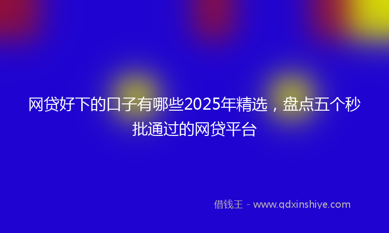 网贷好下的口子有哪些2025年精选，盘点五个秒批通过的网贷平台