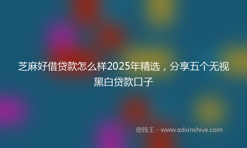 芝麻好借贷款怎么样2025年精选，分享五个无视黑白贷款口子