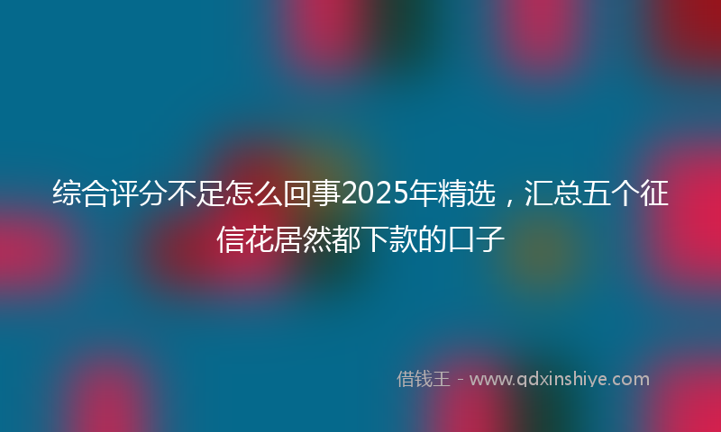 综合评分不足怎么回事2025年精选，汇总五个征信花居然都下款的口子