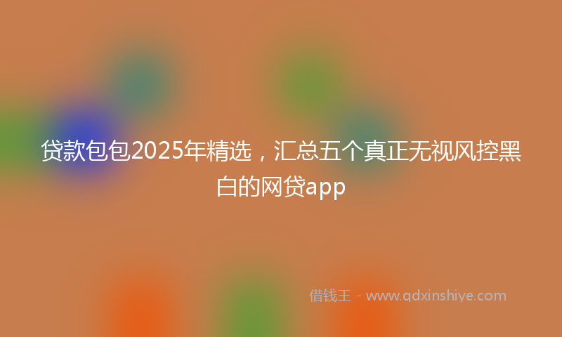 贷款包包2025年精选，汇总五个真正无视风控黑白的网贷app