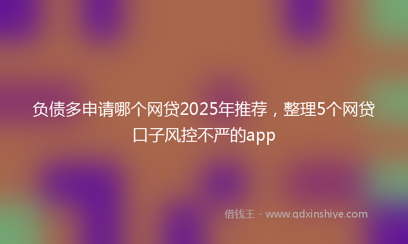 负债多申请哪个网贷2025年推荐，整理5个网贷口子风控不严的app