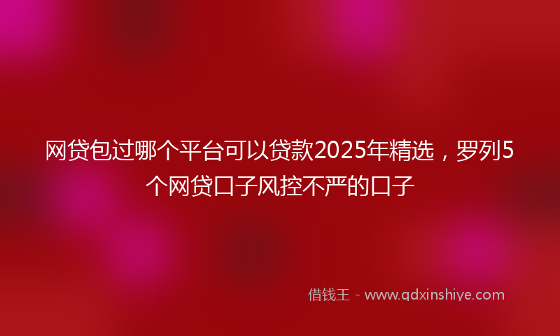 网贷包过哪个平台可以贷款2025年精选，罗列5个网贷口子风控不严的口子