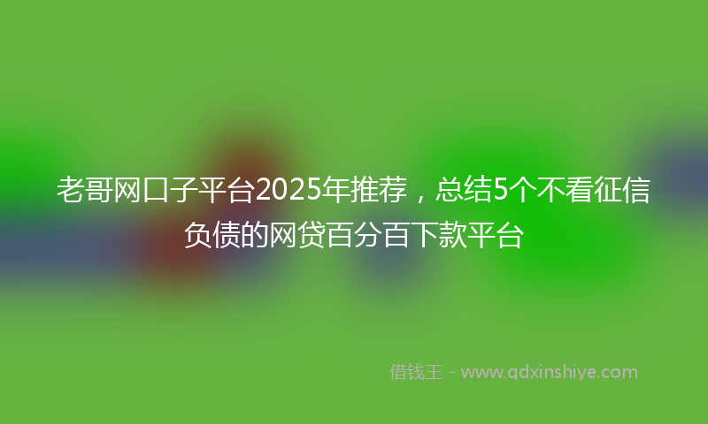 老哥网口子平台2025年推荐，总结5个不看征信负债的网贷百分百下款平台