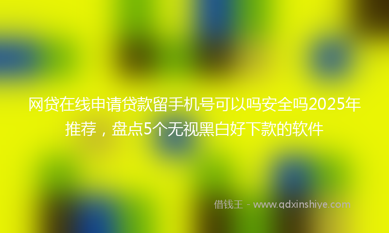 网贷在线申请贷款留手机号可以吗安全吗2025年推荐，盘点5个无视黑白好下款的软件