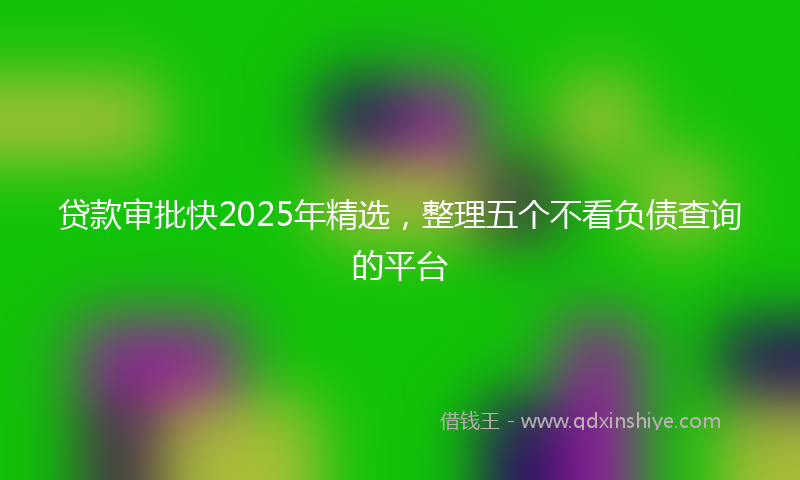 贷款审批快2025年精选，整理五个不看负债查询的平台