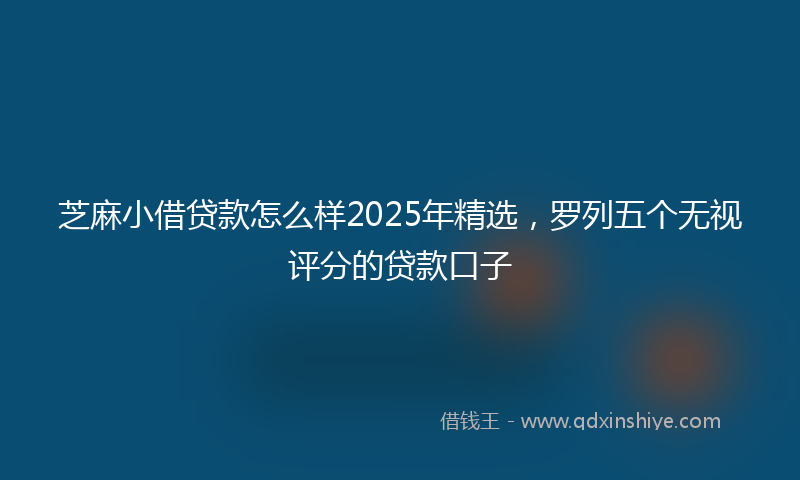 芝麻小借贷款怎么样2025年精选，罗列五个无视评分的贷款口子