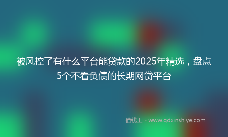 被风控了有什么平台能贷款的2025年精选，盘点5个不看负债的长期网贷平台