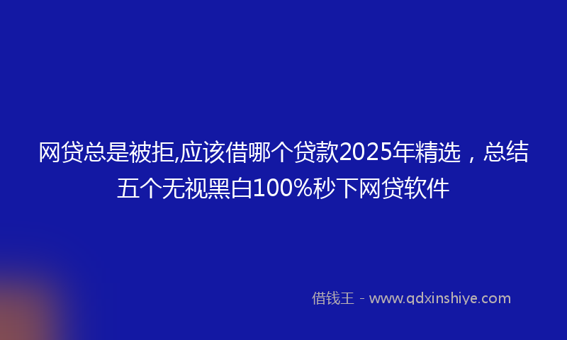 网贷总是被拒,应该借哪个贷款2025年精选，总结五个无视黑白100%秒下网贷软件