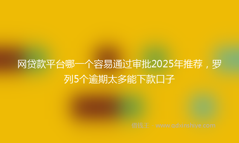网贷款平台哪一个容易通过审批2025年推荐，罗列5个逾期太多能下款口子