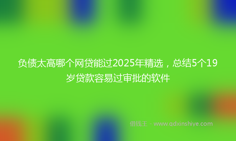 负债太高哪个网贷能过2025年精选，总结5个19岁贷款容易过审批的软件