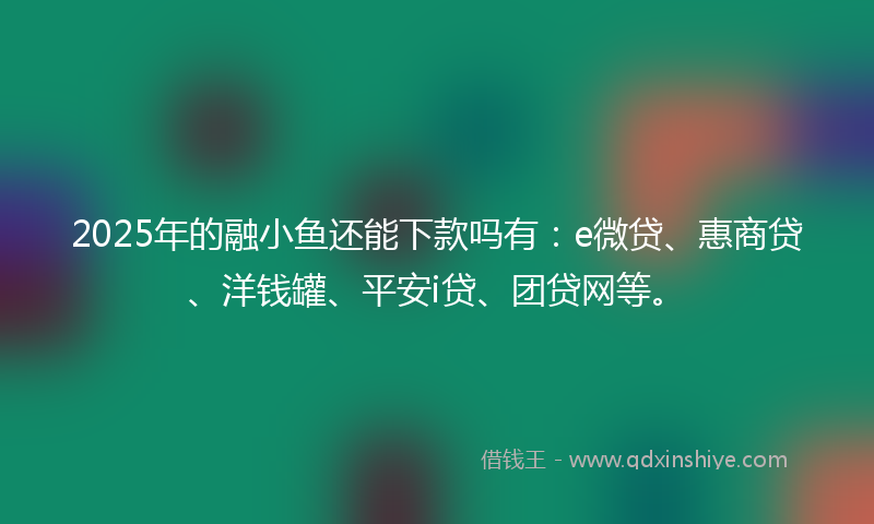 2025年的融小鱼还能下款吗有：e微贷、惠商贷、洋钱罐、平安i贷、团贷网等。