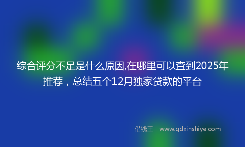 综合评分不足是什么原因,在哪里可以查到2025年推荐，总结五个12月独家贷款的平台