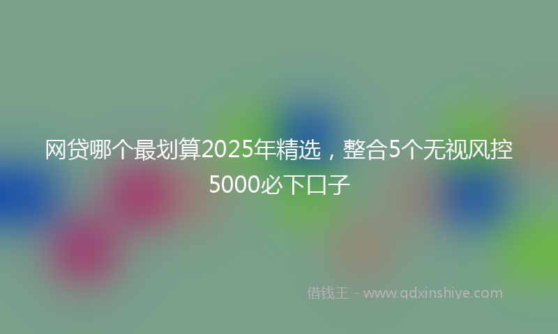 网贷哪个最划算2025年精选，整合5个无视风控5000必下口子