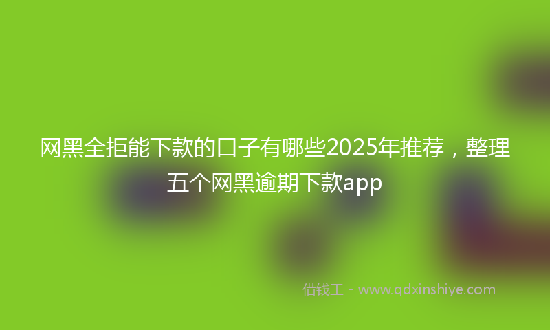 网黑全拒能下款的口子有哪些2025年推荐，整理五个网黑逾期下款app