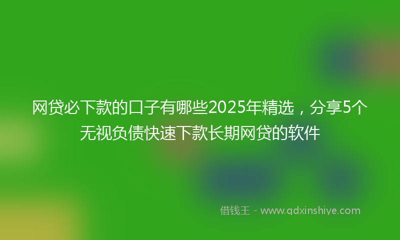 网贷必下款的口子有哪些2025年精选，分享5个无视负债快速下款长期网贷的软件