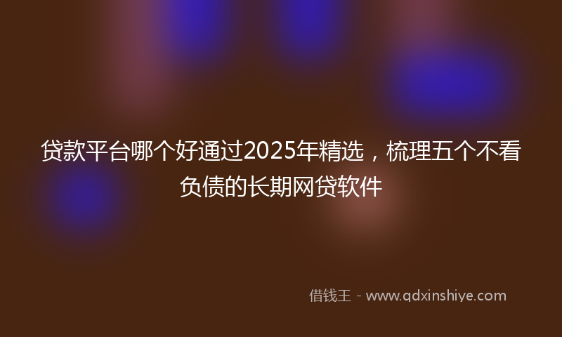 贷款平台哪个好通过2025年精选，梳理五个不看负债的长期网贷软件