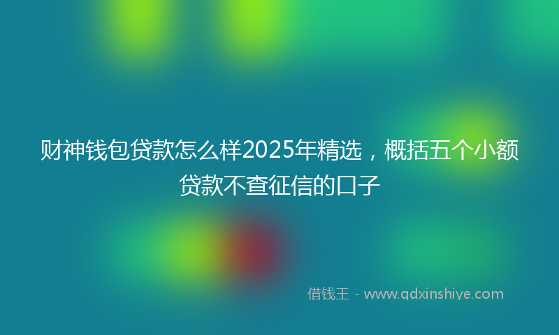 财神钱包贷款怎么样2025年精选，概括五个小额贷款不查征信的口子