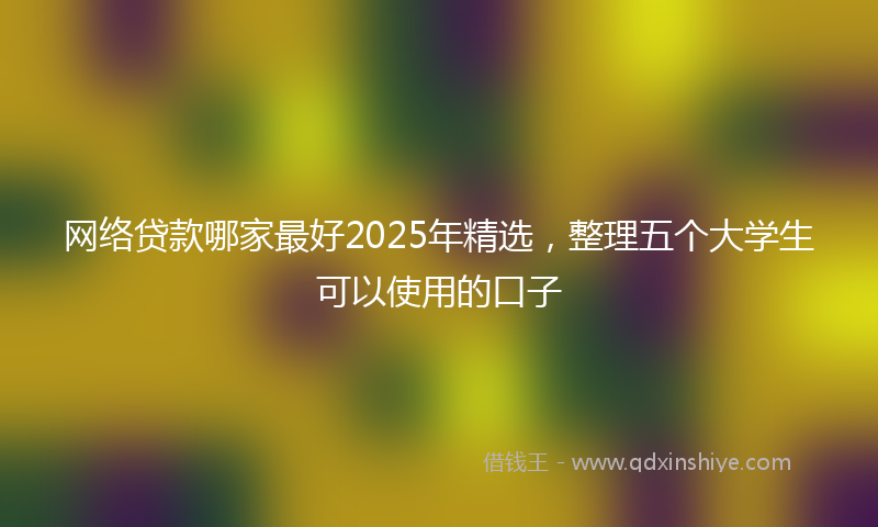 网络贷款哪家最好2025年精选，整理五个大学生可以使用的口子