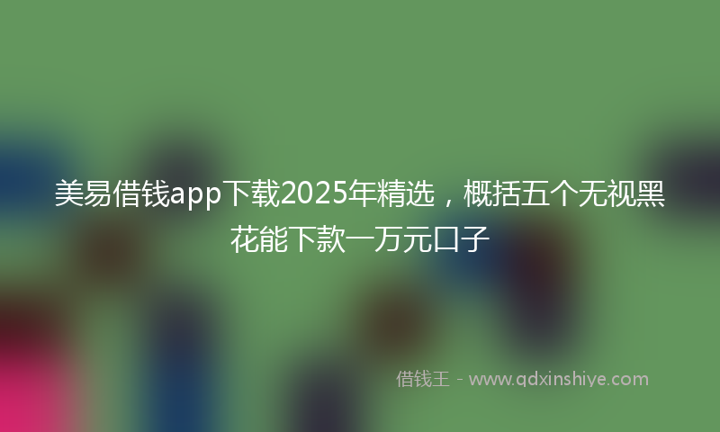 美易借钱app下载2025年精选，概括五个无视黑花能下款一万元口子