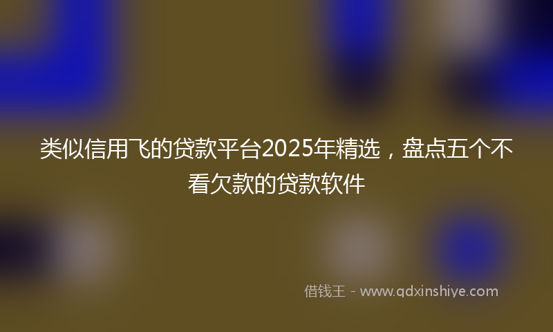 类似信用飞的贷款平台2025年精选，盘点五个不看欠款的贷款软件