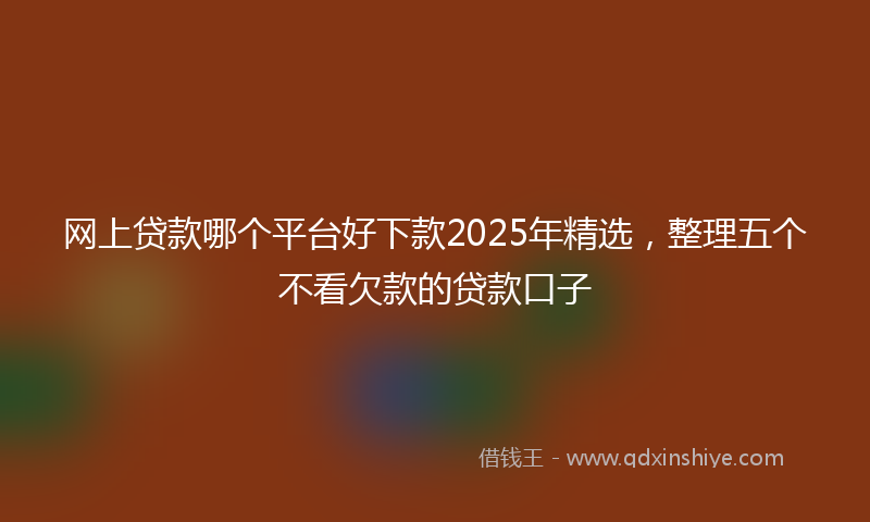 网上贷款哪个平台好下款2025年精选，整理五个不看欠款的贷款口子