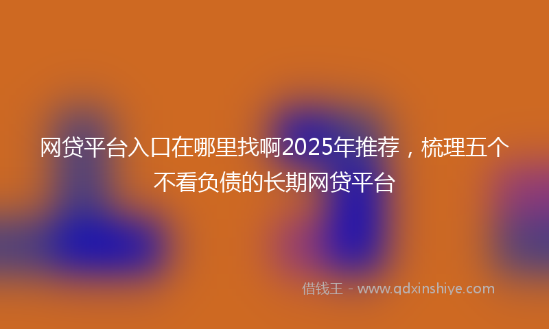 网贷平台入口在哪里找啊2025年推荐，梳理五个不看负债的长期网贷平台
