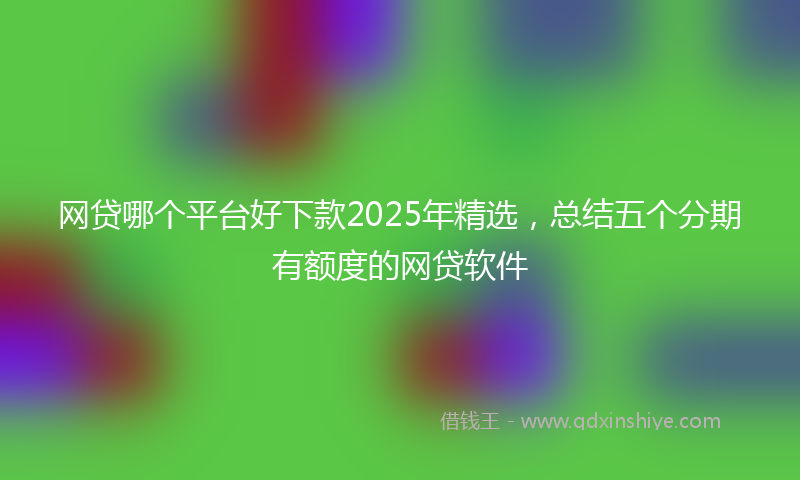 网贷哪个平台好下款2025年精选，总结五个分期有额度的网贷软件